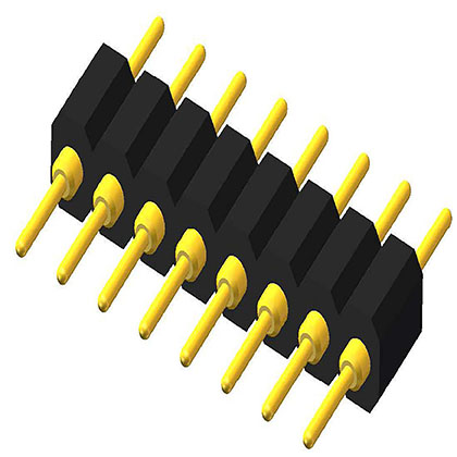 1.778圆针排针/圆孔排母 单排 180度